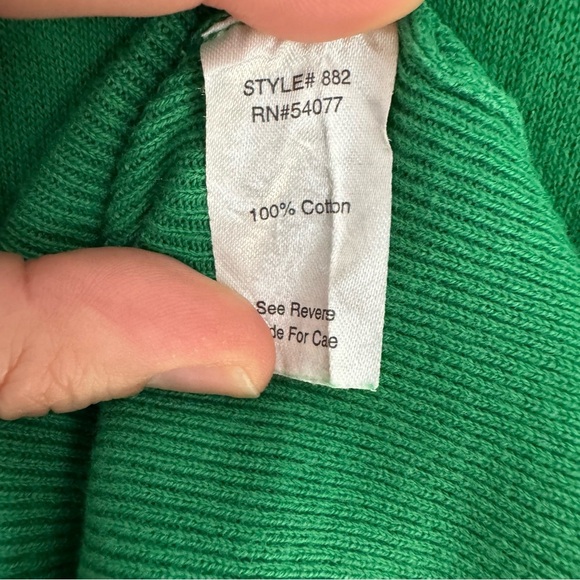 CAbi Vibrant Bowcore Green Knit Old Money Academia Top Size XS - Picture 5 of 7